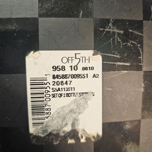 Saks Fifth Avenue Crystal Bottle Stoppers w Original Box - Picture 9 of 13